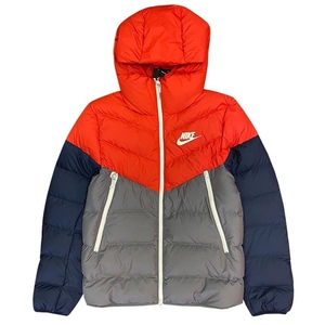 品牌型号 ,nike 羽绒服连帽红蓝拼色 l码