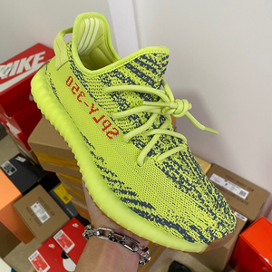 000人付款淘宝椰子350v2白满天星天使灰斑马欧亚美限定纯白荧光绿真爆