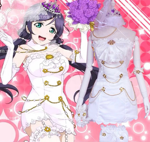 送皇冠 花嫁love live浪漫觉醒婚纱 东条希cospl