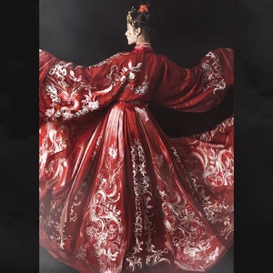 清欢纪汉服原创烛九阴重工刺绣男女cp晋制齐腰襦裙6米摆 现货