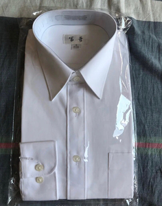 富哥牌男装制式长袖衬衫,纯白色,170/84b,适合170