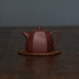 六方汉铎壶匠人谭青老师手工制原矿紫泥280cc宜兴紫砂壶茶具