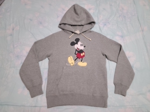 champion x disney 米奇正灰色卫衣帽衫衣服比