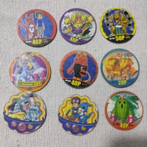 数码宝贝圆卡,数码暴龙圆卡,绝版夜光,6代,7代,10代.