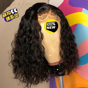 假发女中分泡面小卷发中长卷发玉米须卷发锁骨发中长卷发浓密小卷