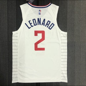 000人付款淘宝保罗乔治 au球衣 洛杉矶快船队白色 刺绣球衣 21-22赛