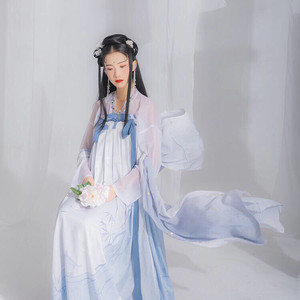 汉尚华莲画壁绝版汉服齐胸上衣下裙