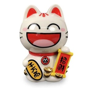 【全新直发】招行 招商银行 小招喵 招财猫摆件 陶瓷摆件