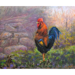 大公鸡油画