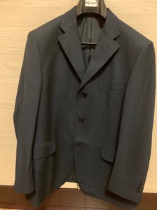 五木西装 藏蓝色  带条纹