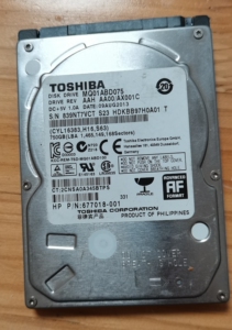 东芝toshiba750g笔记本硬盘,2.5寸移动硬盘,全盘