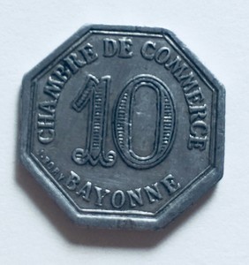 法国1920年紧急状态币Bayonne(西南港口城市巴约讷)