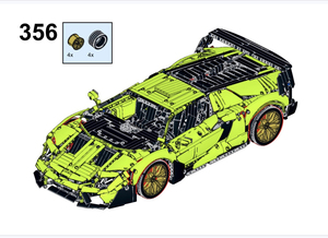 乐高moc-101956图纸 兰博基尼sc18 跑车图纸