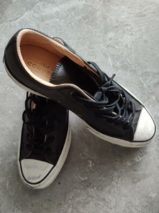 二手Converse 1970s匡威三星标皮质做旧脏脏鞋男鞋