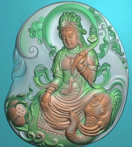 精雕图图纸 普贤菩萨精雕图,观音大象精雕图.感兴