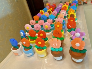 xy超轻粘土假花盆栽向日葵郁金香黏土手工手作彩泥橡皮泥成品