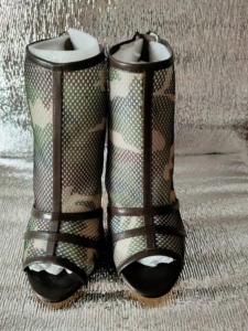 全新捷希女鞋……真皮牛仔网格……36码……跟高9公分……10