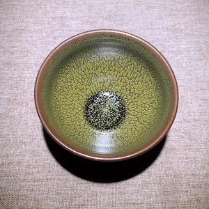 张国平绿鹧鸪建盏束口主人杯