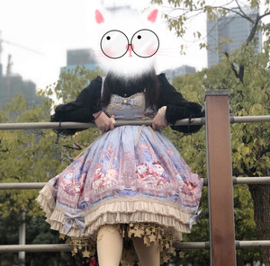 【honeyhoney】占星猫正腰jsk 原创印花连衣裙洛丽