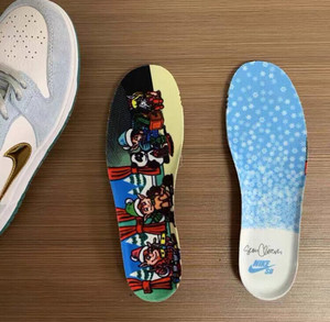 耐克全新dunksb鞋垫冰雪奇缘板鞋影子灰情人节带气垫小鬼凯