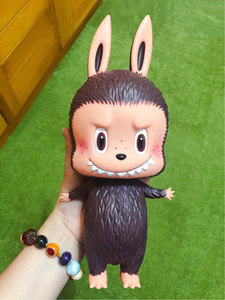 labubu拉布布小雀斑 30厘米大娃 拉布布粉色 黑色红眼