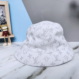 [未使用]lv路易威登中性男女同款双面老花丹宁牛仔渔夫帽/遮阳帽