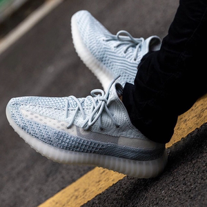 冰蓝色 adidas yeezy 350 v2 冰蓝椰子 侧