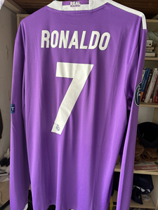 皇马 1617 adidas c罗 欧冠决赛球衣 m码