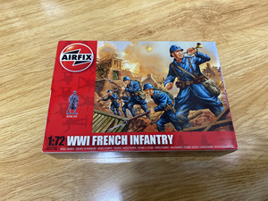 airfix 1:72一战法军兵人玩具兵怀旧兵人模型 ,完整
