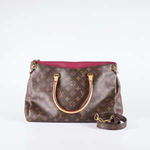 [5折]95新lv路易威登包包老花拼红传奇大号手提单肩包参考17500