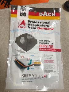 防雾霾口罩全新，DACH 245CV口罩（单只）德国进口 带