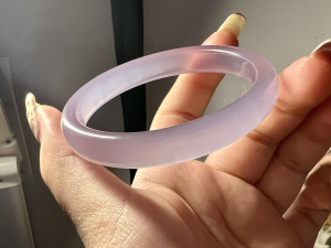 冰透紫龙鳞纹玛瑙玉髓手镯