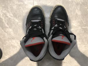 乔丹篮球鞋air jordan3黑水泥 42.5码 鞋盒完整