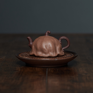 老段泥莲蓬壶160ml助工饶青全手工制精美花器宜兴紫砂送礼茶具