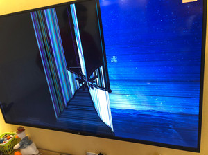 小米电视4a65寸 外屏完好 内屏坏了 还能显示一半 主板完