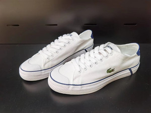 全新拉科斯特法国鳄鱼帆布 商务休闲鞋 真硫化 做工精细