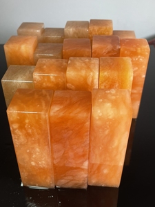 全场石料清仓处理,青海石橘子冻石 25-30米一方,篆刻印章