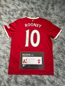 鲁尼 曼联 签名球衣 亲签球衣 icons官方认证 保证正品_阿里巴巴找货