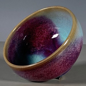 古玩杂项收藏旧货 老钧窑钧瓷均红窑变茶杯碗单杯主人杯 老瓷包