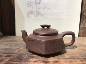 桥顶紫砂壶,吴小军手作.吴亚平之子的作品.总长度16厘米.证