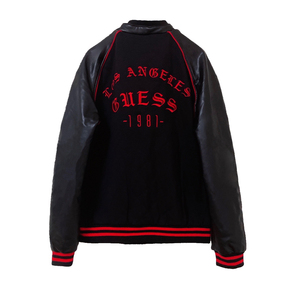 【全新】guess/盖斯美国品牌机车皮衣皮夹克棒球服外套男装