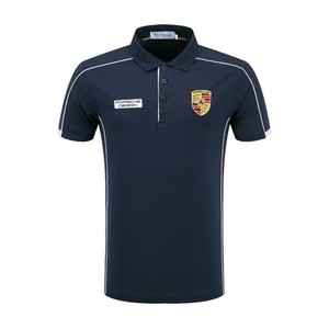保时捷polo衫短袖t恤男刺绣纯棉运动翻领赛车服商务男装本店