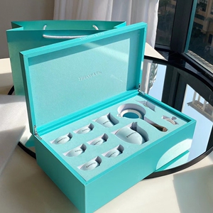 tiffany蒂芙尼羊脂玉陶瓷功夫茶具套装家用客厅盖碗生日礼