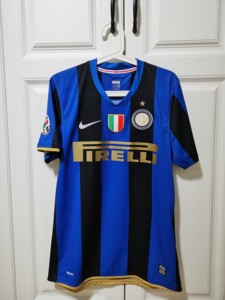 国际米兰0809赛季标王 外脚背狂魔夸雷斯马球员版主场球衣