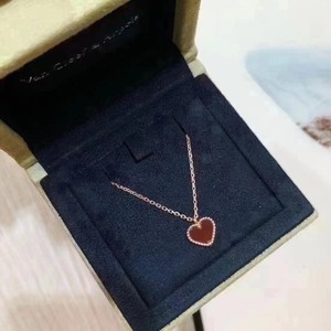 正品vca梵克雅宝 lucky系列红玉髓红心桃心项链