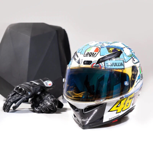 agv pista雪屋头盔雪景小镇单钉碳纤维70周年gpr全