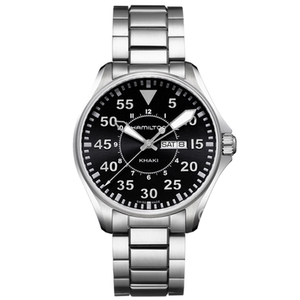 hamilton/汉密尔顿手表正品男士机械钢带指针腕表h406550大琪琪小皮