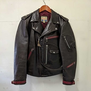 日本dry bones厚重茶芯马皮皮衣j24复古机车夹克