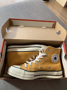 converse匡威1960s经典帆布鞋高帮,落叶黄1620