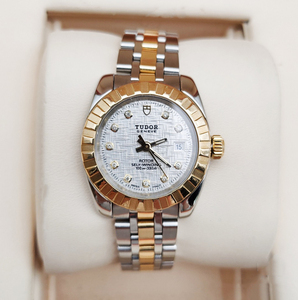 8新]帝舵女表经典系列自动机械18k黄金原镶钻石时标22013